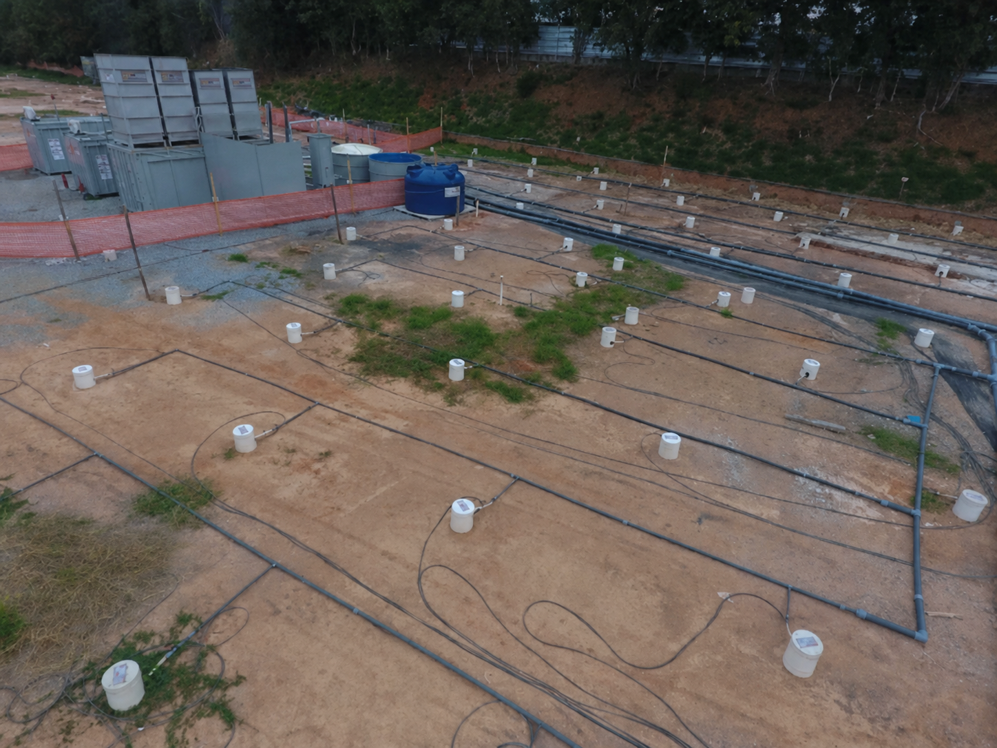 DOXOR ERH electrode field at a remediation site